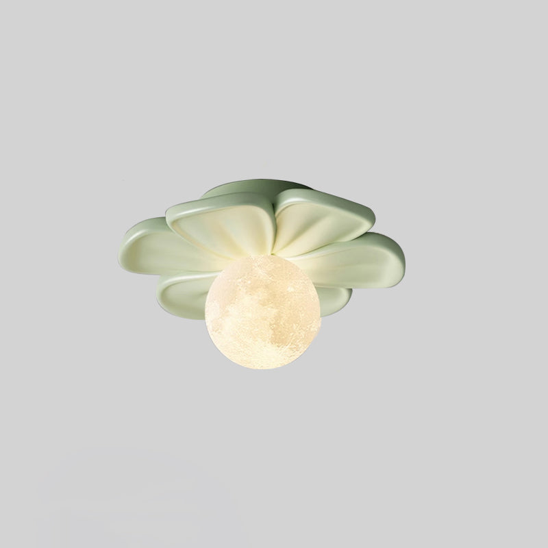 Contemporary Floral Cream Semi-Flush Mount Light for Hallway  

Elevate your hallway with this stunning contemporary cream floral ball semi-flush mount light. Crafted from durable iron and resin, its elegant design showcases a beautiful floral pattern, ad