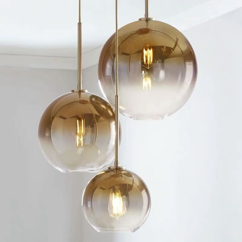Modern Luxury Gradient Glass Pendant Light for Dining Room