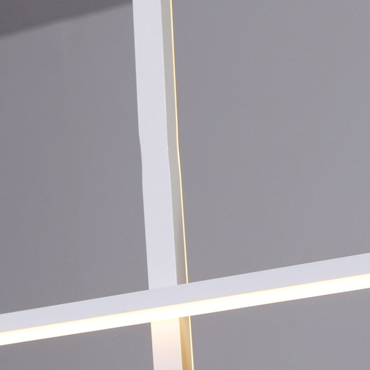 Modern Minimalist LED Chandelier - Long Strip Circle Acrylic Island Light for Dining Room