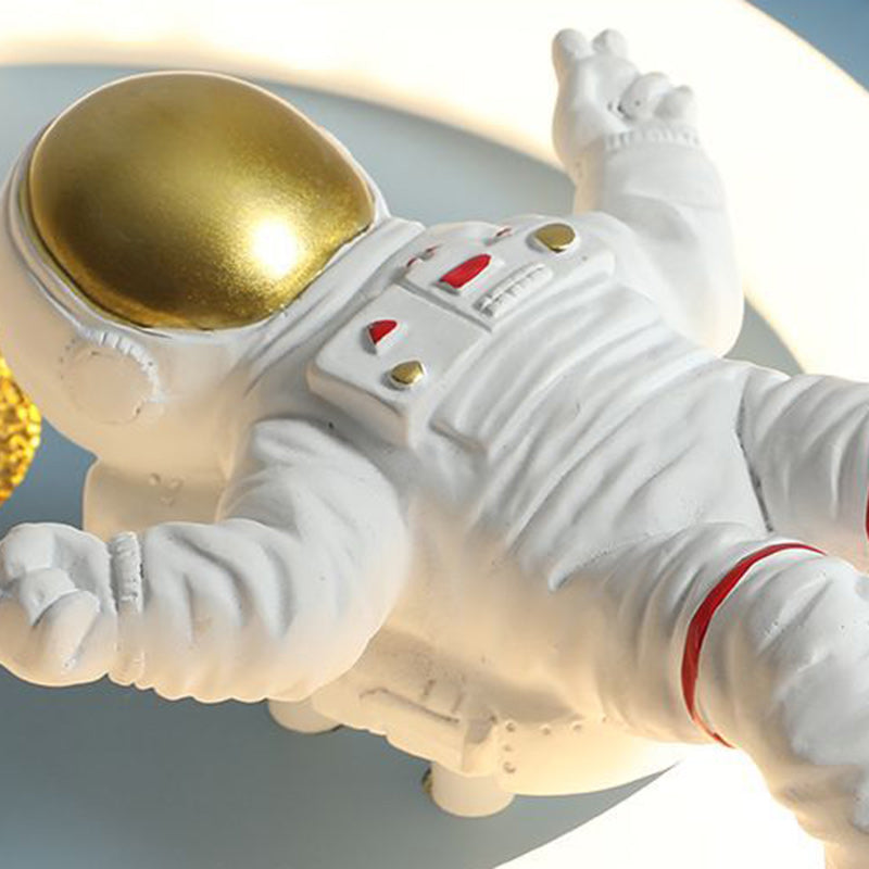 Contemporary Astronaut Rocket Princess LED Ceiling Light for Kids Room