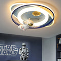 Contemporary Astronaut Rocket Princess LED Ceiling Light for Kids Room