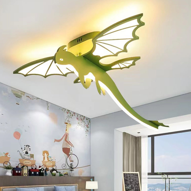 Dinosaur Ceiling Light for Kids - Contemporary LED Semi-Flush Mount Fixture  

Illuminate your child's bedroom with our contemporary dinosaur-themed ceiling light. This oval chassis light features vibrant PVC and acrylic designs, perfect for dino lovers.