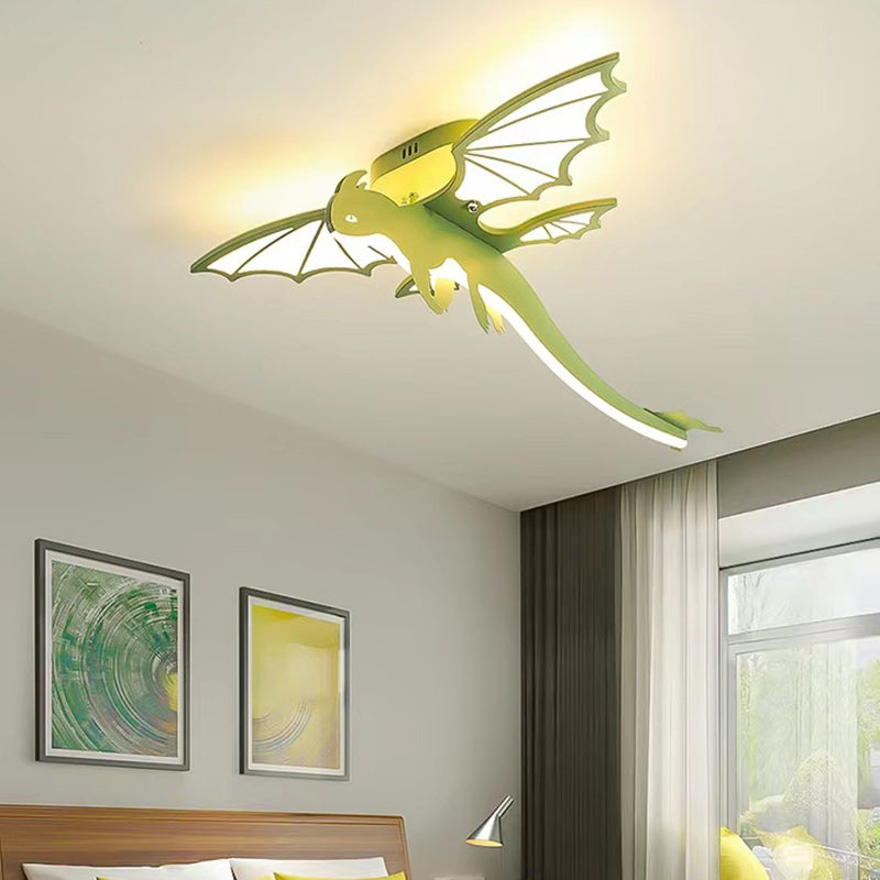 Dinosaur Ceiling Light for Kids - Contemporary LED Semi-Flush Mount Fixture  

Illuminate your child's bedroom with our contemporary dinosaur-themed ceiling light. This oval chassis light features vibrant PVC and acrylic designs, perfect for dino lovers.