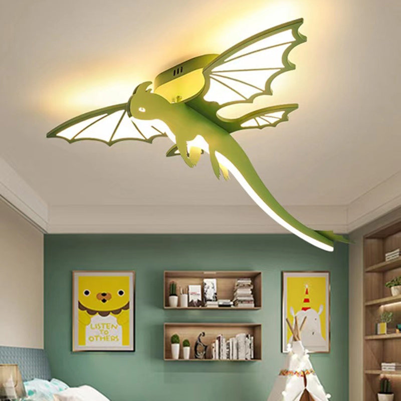 Dinosaur Ceiling Light for Kids - Contemporary LED Semi-Flush Mount Fixture  

Illuminate your child's bedroom with our contemporary dinosaur-themed ceiling light. This oval chassis light features vibrant PVC and acrylic designs, perfect for dino lovers.