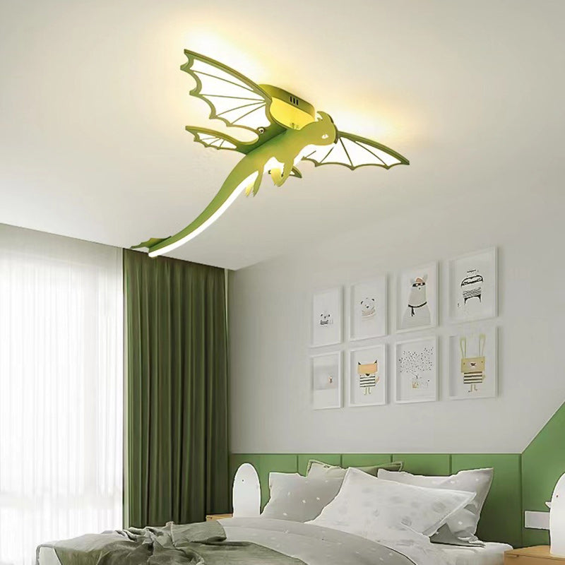 Dinosaur Ceiling Light for Kids - Contemporary LED Semi-Flush Mount Fixture  

Illuminate your child's bedroom with our contemporary dinosaur-themed ceiling light. This oval chassis light features vibrant PVC and acrylic designs, perfect for dino lovers.