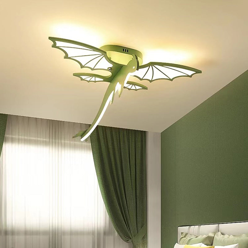 Dinosaur Ceiling Light for Kids - Contemporary LED Semi-Flush Mount Fixture  

Illuminate your child's bedroom with our contemporary dinosaur-themed ceiling light. This oval chassis light features vibrant PVC and acrylic designs, perfect for dino lovers.