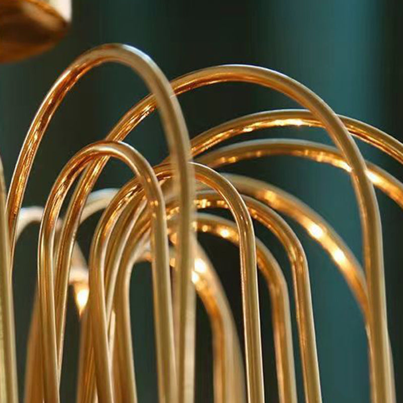 Vintage Branch Cylinder Copper Glass Tear Drop Chandelier 3/4/6/12 Lights for Living Room