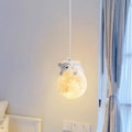 Modern Minimalist Cartoon Pendant Light - Cute Animal Bear Rabbit Dog Elephant Sheep - Ideal for Kids Bedroom decoración