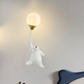 Contemporary Scandinavian Bear Balloon Wall Sconce Light for Kids' Room