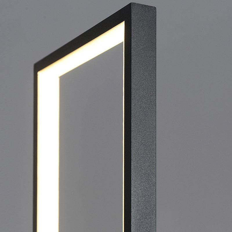 Contemporary Scandinavian LED Floor Lamp - Rectangular Iron & Silicone Base for Living Room