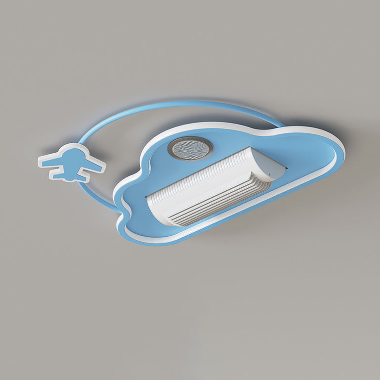 Contemporary Cartoon Airplane Ceiling Fan Light - Kids Bedroom LED Flush Mount  

Elevate your child's bedroom with this delightful contemporary cartoon airplane ceiling fan light. Designed for little aviators, it combines a fun airplane theme with soft c