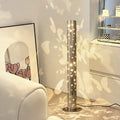 Contemporary Scandinavian Cylinder Disc Base Butterfly Textured Stainless Steel LED Floor Lamp for Living Room 

Elevate your living space with this stylish standing floor lamp, featuring a sleek cylinder design and butterfly texture. Crafted from durable