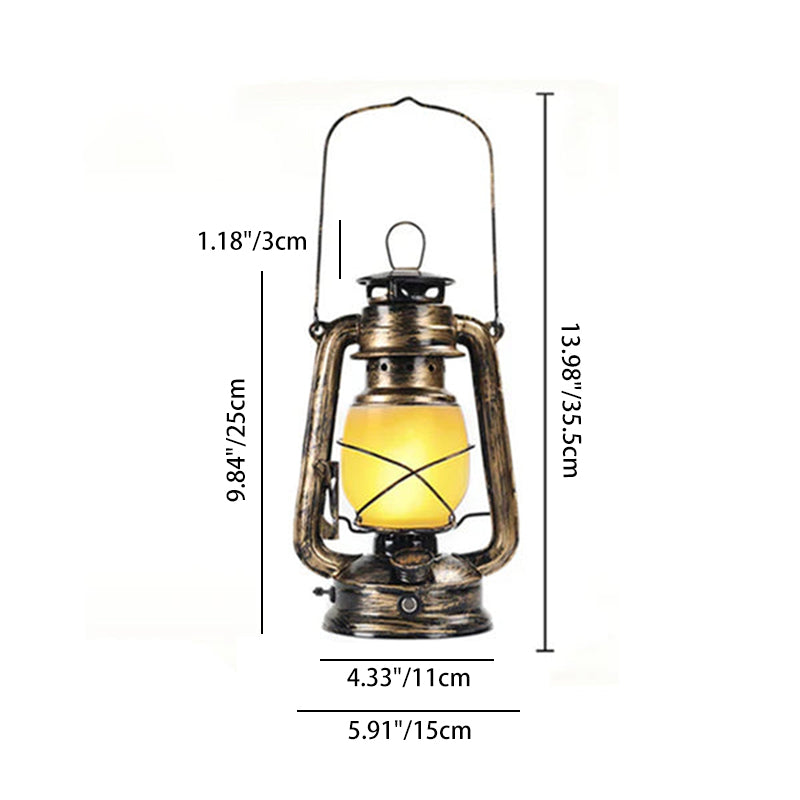 Vintage Rechargeable Acrylic LED Table Lamp - Cylinder Bent Tube Design for Bedroom