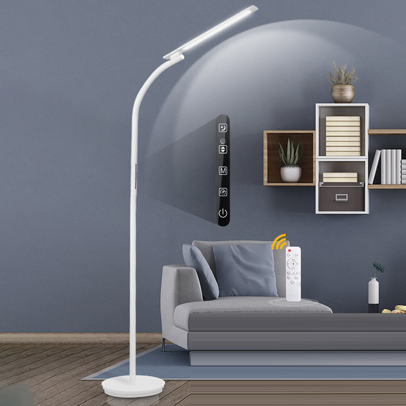 Modern Minimalist LED Floor Lamp - Rectangular ABS Aluminum Design for Living Room Lighting