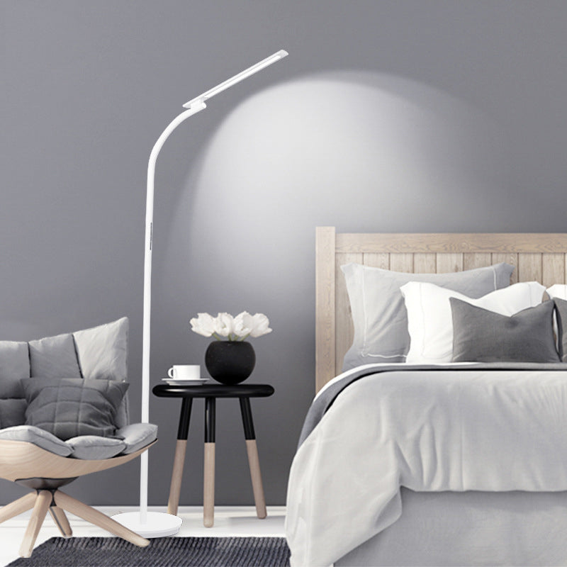 Modern Minimalist LED Floor Lamp - Rectangular ABS Aluminum Design for Living Room Lighting