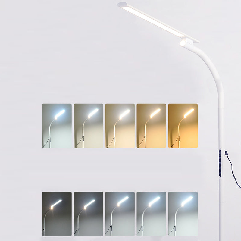 Modern Minimalist LED Floor Lamp - Rectangular ABS Aluminum Design for Living Room Lighting