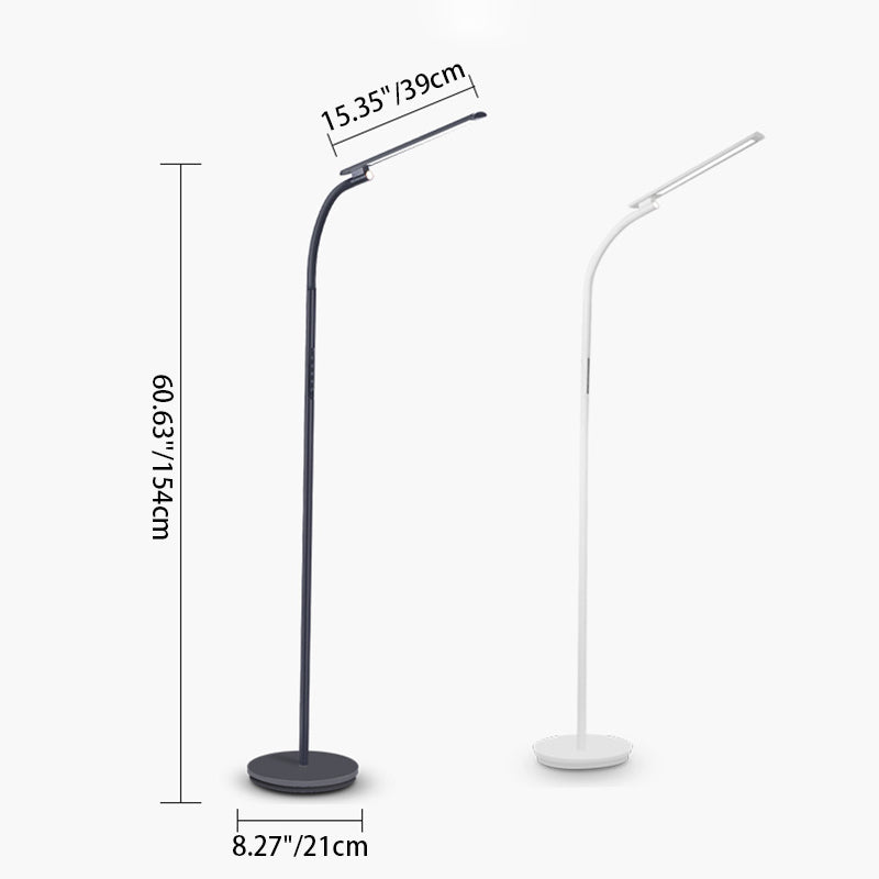 Modern Minimalist LED Floor Lamp - Rectangular ABS Aluminum Design for Living Room Lighting