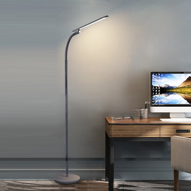 Modern Minimalist LED Floor Lamp - Rectangular ABS Aluminum Design for Living Room Lighting