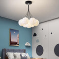 Contemporary Branch Bubbles Iron Resin Chandelier 7/13 Light for Living Room