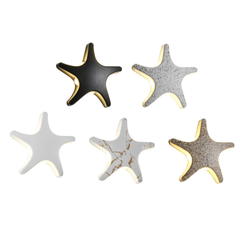 Starfish LED Outdoor Wall Sconce - Waterproof Die-Cast Aluminum & Acrylic Lamp for Patio