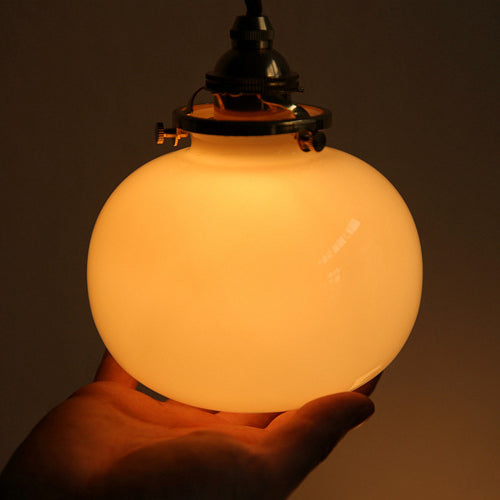 Vintage Oval Copper Pendant Light for Bedroom - 1-Light Traditional Design