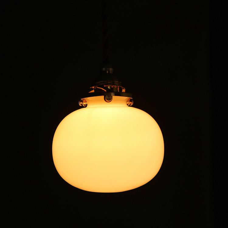 Vintage Oval Copper Pendant Light for Bedroom - 1-Light Traditional Design