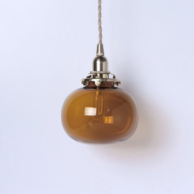 Vintage Oval Copper Pendant Light for Bedroom - 1-Light Traditional Design
