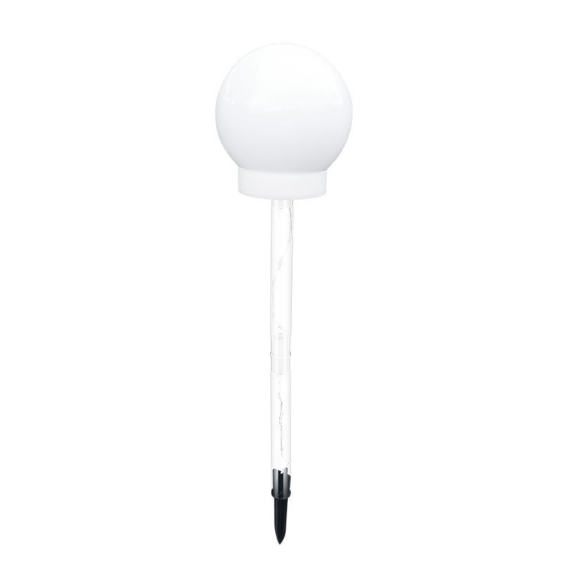 Contemporary Industrial Globe Solar LED Lawn Light - Waterproof Outdoor Patio Insert