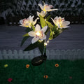 Contemporary Solar LED Orchid Flower Light - Waterproof Lawn Insert for Outdoor Patio Decor