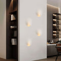 Modern Minimalist Recessed Plaster Round Wall Sconce - 1-Light Fixture for Living Room Lighting