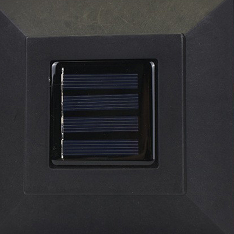 Contemporary Waterproof LED Solar Lawn Light - Industrial Square Design for Outdoor Patio