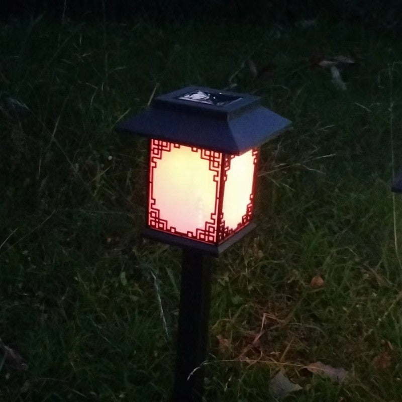 Contemporary Waterproof LED Solar Lawn Light - Industrial Square Design for Outdoor Patio