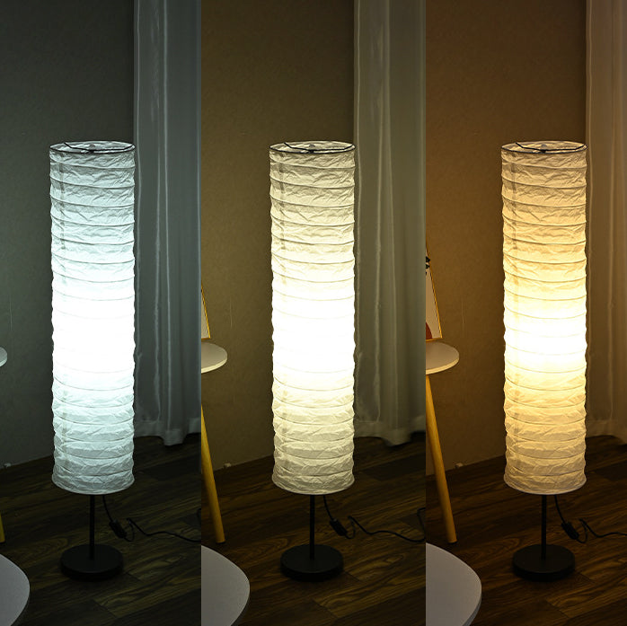 Traditional Japanese Pleated Paper Floor Lamp - 1-Light Column Shade for Home Office

Illuminate your workspace with this elegant Traditional Japanese Pleated Paper Column Shade Floor Lamp. Perfect for adding a serene ambiance to your home office, this 1-