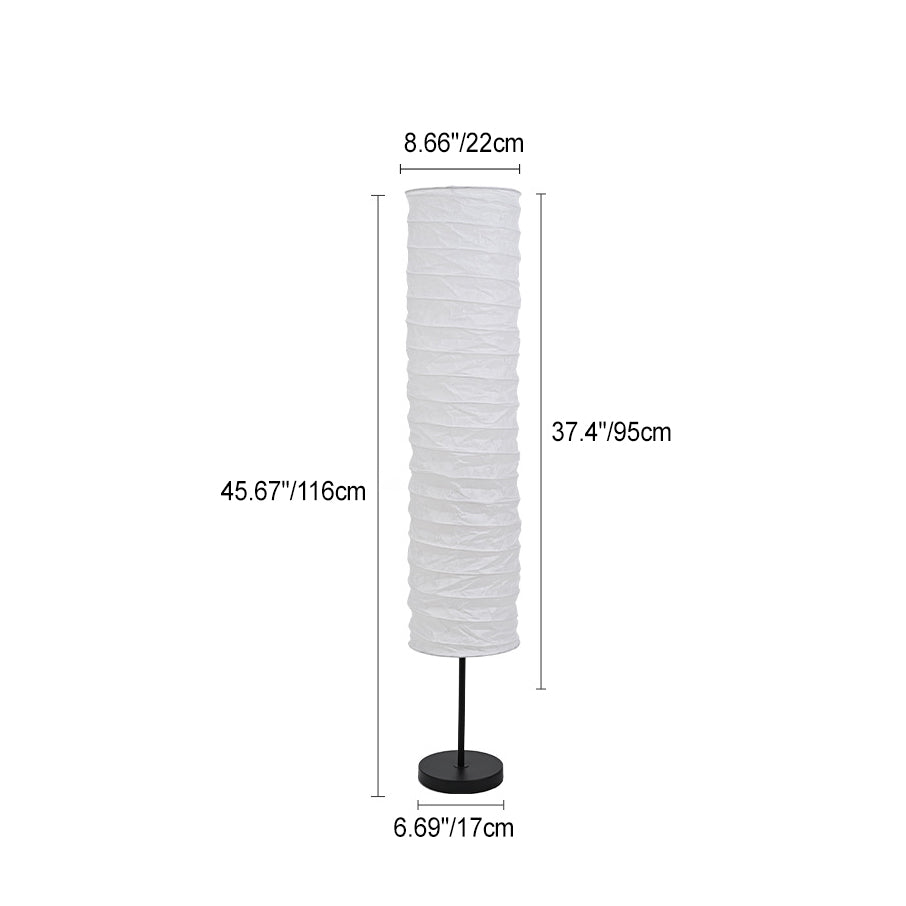 Traditional Japanese Pleated Paper Floor Lamp - 1-Light Column Shade for Home Office

Illuminate your workspace with this elegant Traditional Japanese Pleated Paper Column Shade Floor Lamp. Perfect for adding a serene ambiance to your home office, this 1-