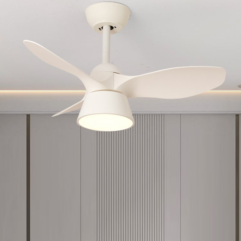 Modern Minimalist Round Acrylic Ceiling Fan Light - LED Downrod Fan for Bedroom