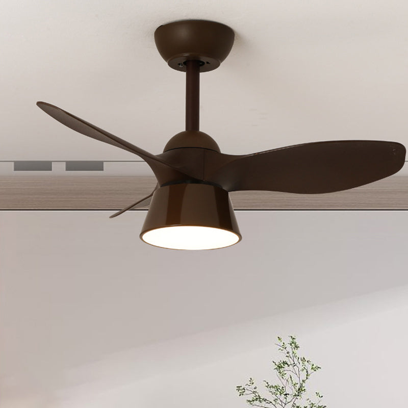 Modern Minimalist Round Acrylic Ceiling Fan Light - LED Downrod Fan for Bedroom