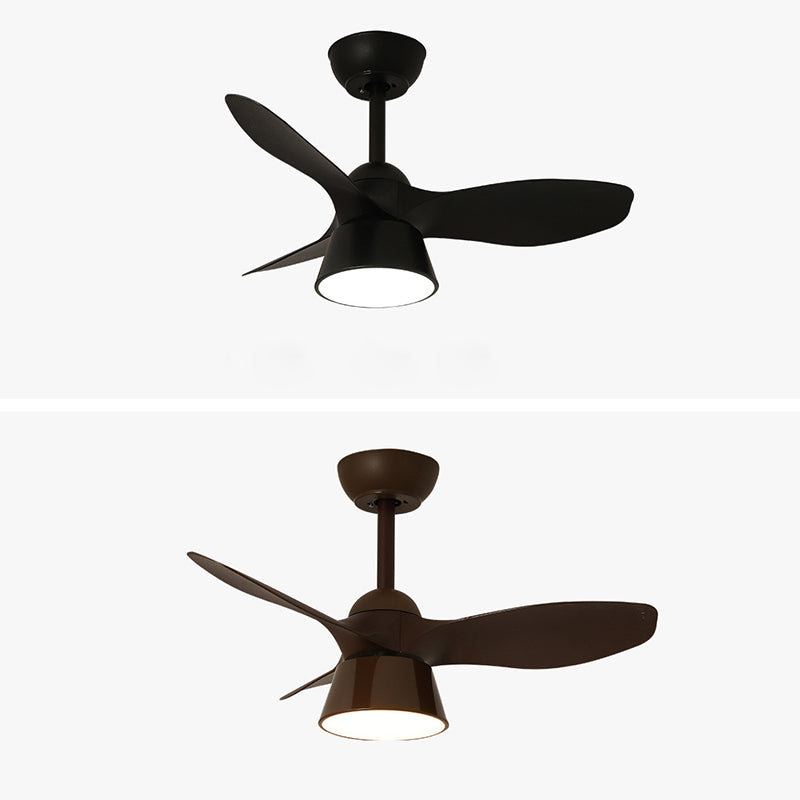 Modern Minimalist Round Acrylic Ceiling Fan Light - LED Downrod Fan for Bedroom