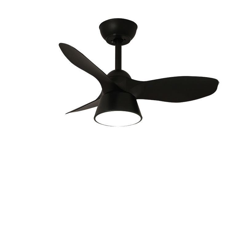 Modern Minimalist Round Acrylic Ceiling Fan Light - LED Downrod Fan for Bedroom