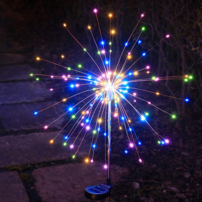 Contemporary Industrial Solar LED Lawn Insert Light - Waterproof Outdoor Patio Firework Design