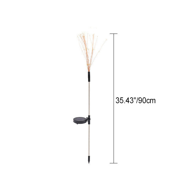 Contemporary Industrial Solar LED Lawn Insert Light - Waterproof Outdoor Patio Firework Design