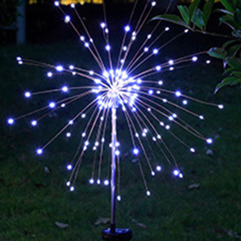 Contemporary Industrial Solar LED Lawn Insert Light - Waterproof Outdoor Patio Firework Design