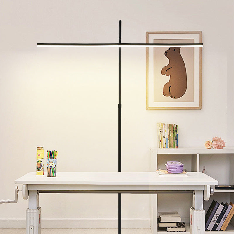 Modern Minimalist Linear Iron LED Floor Lamp for Living Room Reading