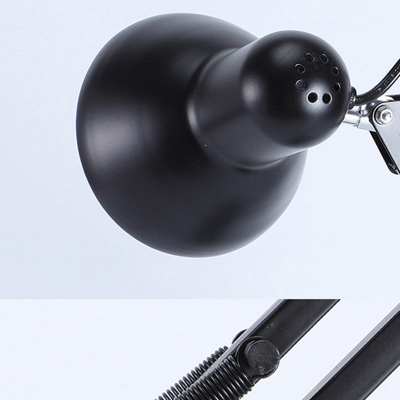 Contemporary Nordic Adjustable Lamp Arm Iron Round 1-Light Table Lamp for Bedroom, Modern Desk Lighting, Minimalist Design, Industrial Style Nightstand Lamp, Stylish Reading Light, Home Decor, Bedroom Accessories, Unique Table Lighting Solution