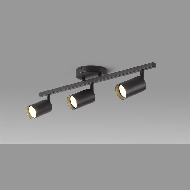 Contemporary Iron Aluminum 3/4/5-Light Adjustable Track Spotlight Semi-Flush Mount Ceiling Light for Living Room