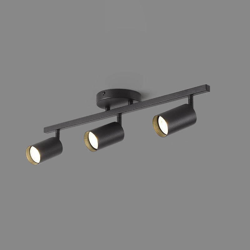 Contemporary Iron Aluminum 3/4/5-Light Adjustable Track Spotlight Semi-Flush Mount Ceiling Light for Living Room