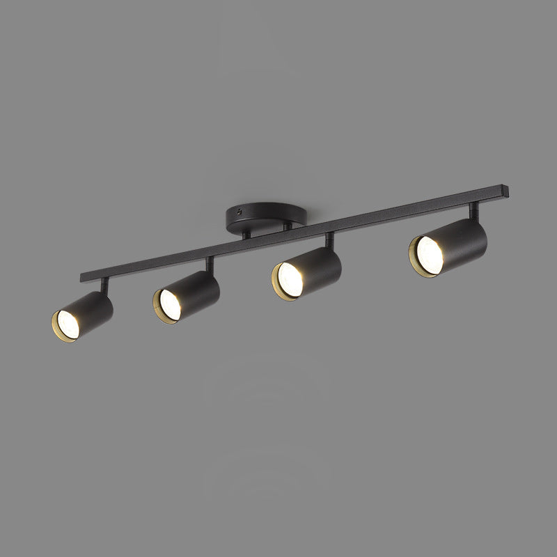 Contemporary Iron Aluminum 3/4/5-Light Adjustable Track Spotlight Semi-Flush Mount Ceiling Light for Living Room