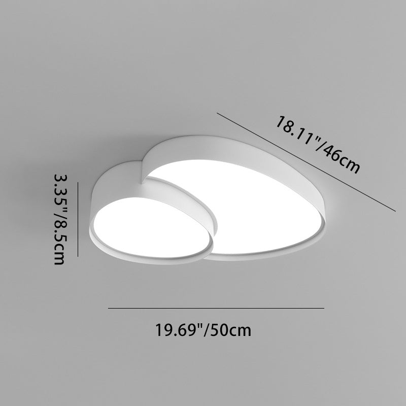 Contemporary Cobblestone Acrylic LED Flush Mount Ceiling Light for Living Room