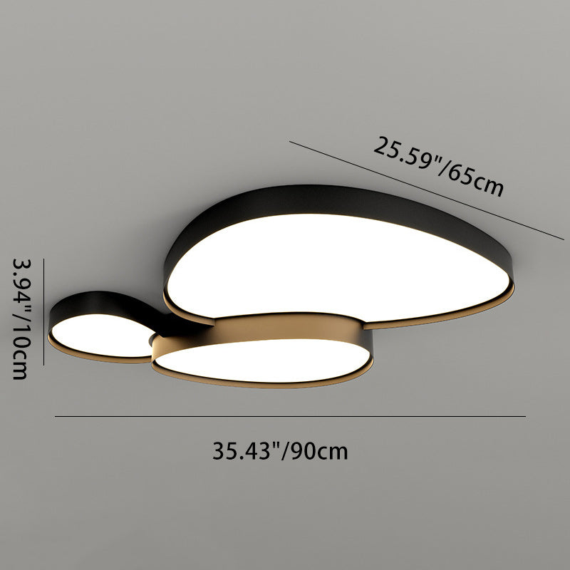 Contemporary Cobblestone Acrylic LED Flush Mount Ceiling Light for Living Room
