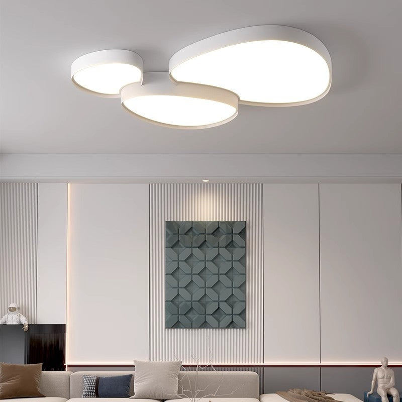 Contemporary Cobblestone Acrylic LED Flush Mount Ceiling Light for Living Room