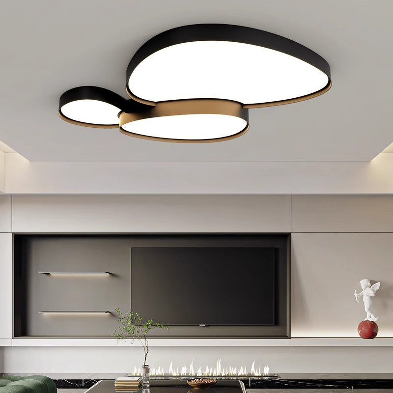 Contemporary Cobblestone Acrylic LED Flush Mount Ceiling Light for Living Room